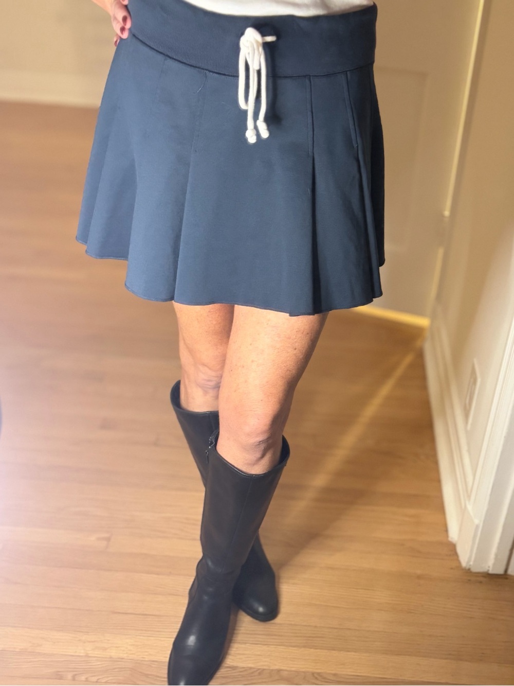 Brandy Melville Drawstring Pleated Skirt